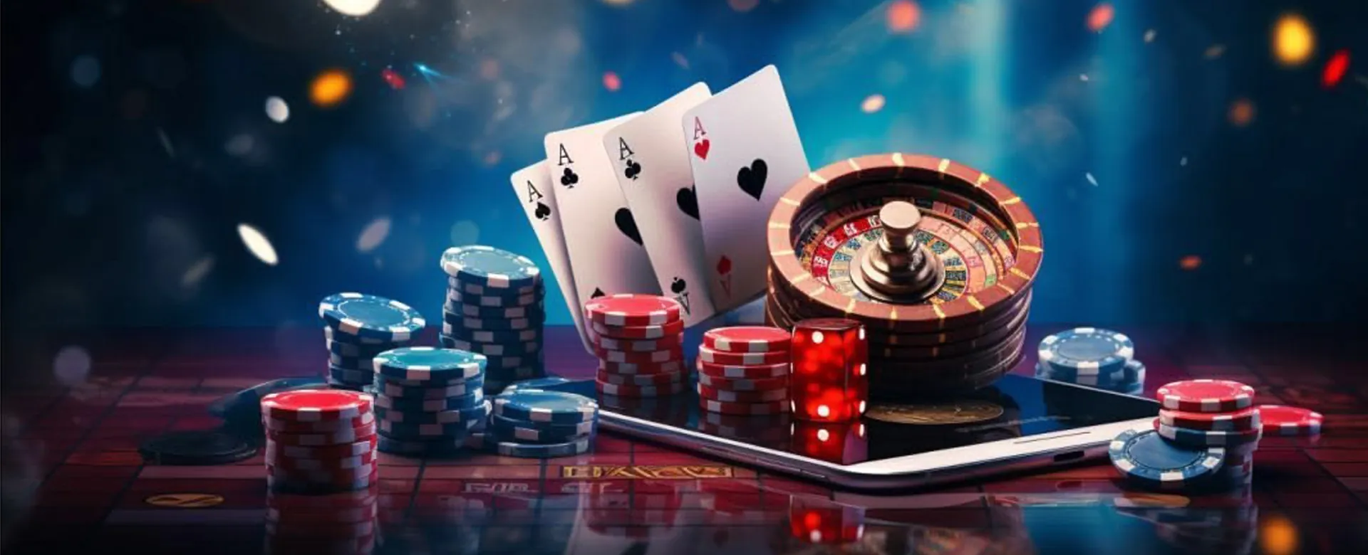 Dynamic casino chips and cards scattering, symbolizing gameph com login excitement